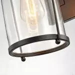Bureau Industrial Antique Iron Glass Jar Wall Sconce