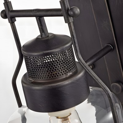Bureau Industrial Antique Iron Glass Jar Wall Sconce Bureau Industrial Antique Iron Glass Jar Wall Sconce