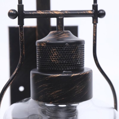 Bureau Industrial Antique Iron Glass Jar Wall Sconce Bureau Industrial Antique Iron Glass Jar Wall Sconce