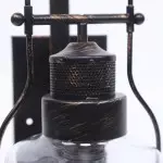 Bureau Industrial Antique Iron Glass Jar Wall Sconce