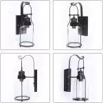 Bureau Industrial Antique Iron Glass Jar Wall Sconce