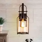 Bureau Industrial Antique Iron Glass Jar Wall Sconce
