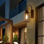 Bureau Industrial Antique Iron Glass Jar Wall Sconce