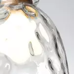 Kethor Mid Century Wood Hammered Glass Dome Pendant Light