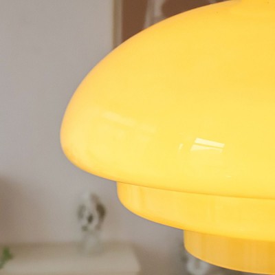 Derwent Bauhaus Cream Yellow Glass Pendant Light Derwent Bauhaus Cream Yellow Glass Pendant Light