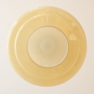 Derwent Bauhaus Cream Yellow Glass Pendant Light Derwent Bauhaus Cream Yellow Glass Pendant Light