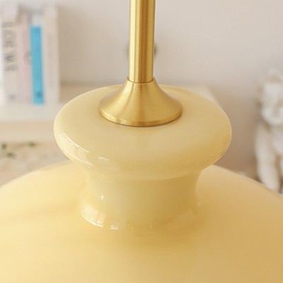 Derwent Bauhaus Cream Yellow Glass Pendant Light Derwent Bauhaus Cream Yellow Glass Pendant Light