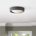 Arnold Minimalist Round Led Fluted Concrete Ceiling Light Arnold Minimalist Round Led Fluted Concrete Ceiling Light