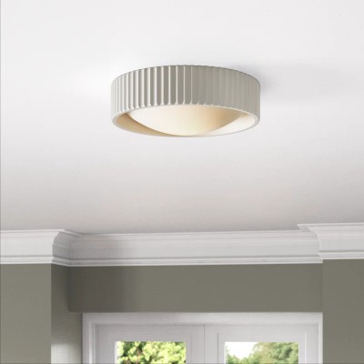 Arnold Minimalist Round Led Fluted Concrete Ceiling Light Arnold Minimalist Round Led Fluted Concrete Ceiling Light