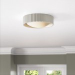 Arnold Minimalist Round Led Fluted Concrete Ceiling Light Arnold Minimalist Round Led Fluted Concrete Ceiling Light