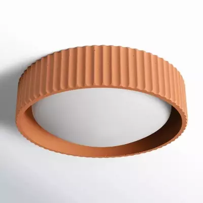 Arnold Minimalist Round Led Fluted Concrete Ceiling Light Arnold Minimalist Round Led Fluted Concrete Ceiling Light