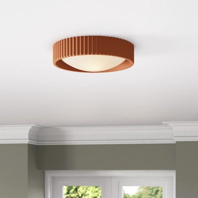 Arnold Minimalist Round Led Fluted Concrete Ceiling Light Arnold Minimalist Round Led Fluted Concrete Ceiling Light