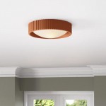 Arnold Minimalist Round Led Fluted Concrete Ceiling Light Arnold Minimalist Round Led Fluted Concrete Ceiling Light