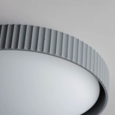 Arnold Minimalist Round Led Fluted Concrete Ceiling Light Arnold Minimalist Round Led Fluted Concrete Ceiling Light