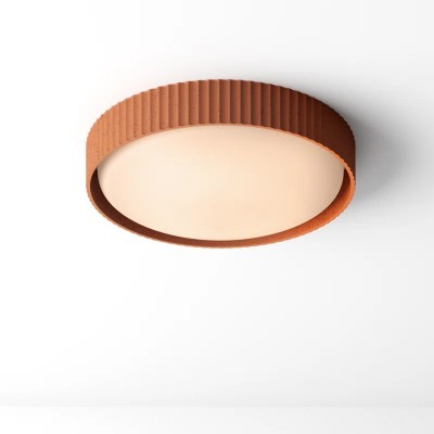 Arnold Minimalist Round Led Fluted Concrete Ceiling Light Arnold Minimalist Round Led Fluted Concrete Ceiling Light