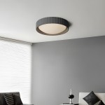 Arnold Minimalist Round Led Fluted Concrete Ceiling Light Arnold Minimalist Round Led Fluted Concrete Ceiling Light