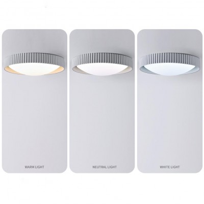 Arnold Minimalist Round Led Fluted Concrete Ceiling Light Arnold Minimalist Round Led Fluted Concrete Ceiling Light