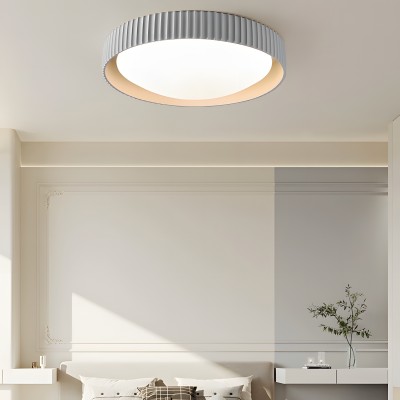 Arnold Minimalist Round Led Fluted Concrete Ceiling Light Arnold Minimalist Round Led Fluted Concrete Ceiling Light