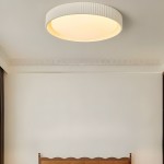 Arnold Minimalist Round Led Fluted Concrete Ceiling Light Arnold Minimalist Round Led Fluted Concrete Ceiling Light