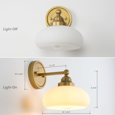 Alberta Bauhaus Milk White Glass Wall Sconce Alberta Bauhaus Milk White Glass Wall Sconce