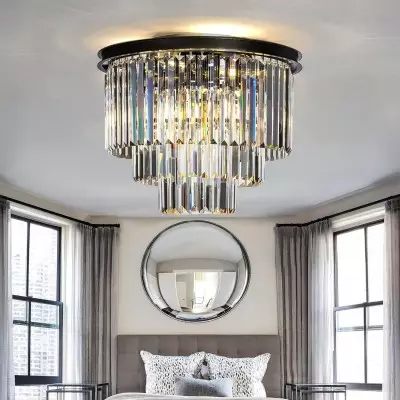 Brigitte Luxurious Three Layer Crystal Flush Mount Chandelier Brigitte Luxurious Three Layer Crystal Flush Mount Chandelier