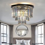Brigitte Luxurious Three Layer Crystal Flush Mount Chandelier