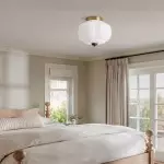 Ozita Retro Milk Glass Semi Flush Mount Eloise Ceiling Light