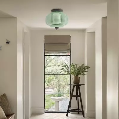 Ozita Retro Milk Glass Semi Flush Mount Eloise Ceiling Light Ozita Retro Milk Glass Semi Flush Mount Eloise Ceiling Light