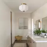 Ozita Retro Milk Glass Semi Flush Mount Eloise Ceiling Light