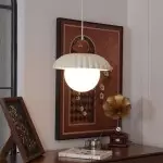 Brynley Cream Style Glass Flower Pendant Light