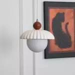 Brynley Cream Style Glass Flower Pendant Light