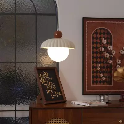 Brynley Cream Style Glass Flower Pendant Light Brynley Cream Style Glass Flower Pendant Light