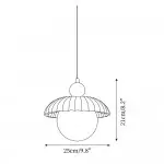 Brynley Cream Style Glass Flower Pendant Light