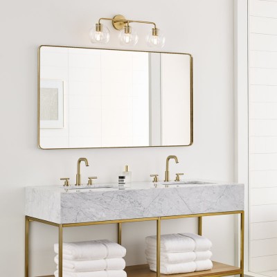 Ericka Farmhouse 3 Light Glass Globe Vanity Light Ericka Farmhouse 3 Light Glass Globe Vanity Light