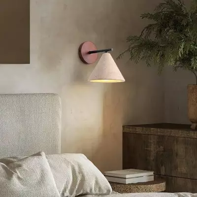 Fabiana Modern Marble Stone Tapered Wall Sconce Fabiana Modern Marble Stone Tapered Wall Sconce