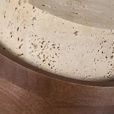Timothy Wabi Sabi Cylindrical Travertine Pendant Light Timothy Wabi Sabi Cylindrical Travertine Pendant Light