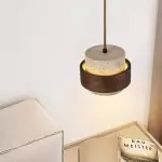 Timothy Wabi Sabi Cylindrical Travertine Pendant Light Timothy Wabi Sabi Cylindrical Travertine Pendant Light