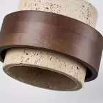Timothy Wabi Sabi Cylindrical Travertine Pendant Light Timothy Wabi Sabi Cylindrical Travertine Pendant Light