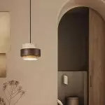 Timothy Wabi Sabi Cylindrical Travertine Pendant Light Timothy Wabi Sabi Cylindrical Travertine Pendant Light