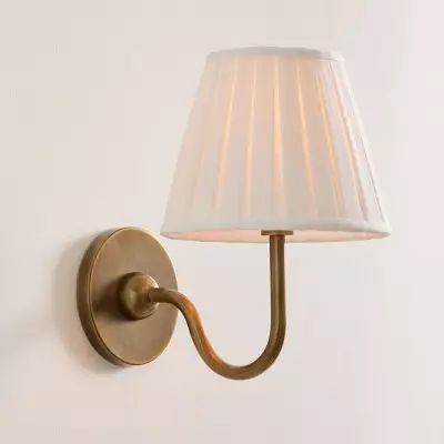 Stefania Rustic Pleated Fabric Shade Sconce Stefania Rustic Pleated Fabric Shade Sconce