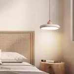 Aggiea Minimalist Yellow Travertine Frisbee Pendant Lamp