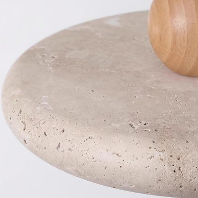 Aggiea Minimalist Yellow Travertine Frisbee Pendant Lamp Aggiea Minimalist Yellow Travertine Frisbee Pendant Lamp
