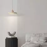 Aggiea Minimalist Yellow Travertine Frisbee Pendant Lamp