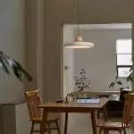 Aggiea Minimalist Yellow Travertine Frisbee Pendant Lamp