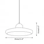 Aggiea Minimalist Yellow Travertine Frisbee Pendant Lamp