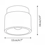 Wiktora Natural Cylindrical Travertine Wooden Ceiling Light