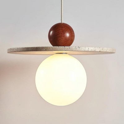 Jeremiah Cream Style Flying Disc Travertine Pendant Light Jeremiah Cream Style Flying Disc Travertine Pendant Light