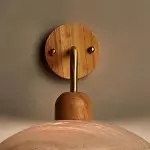 Habakkuk Farmhouse Disc Travertine Wall Sconce