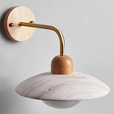 Habakkuk Farmhouse Disc Travertine Wall Sconce Habakkuk Farmhouse Disc Travertine Wall Sconce