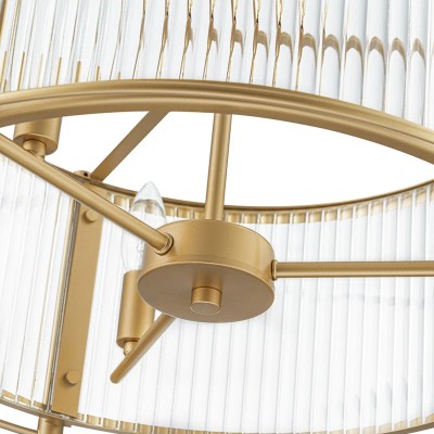 Tycho Modern Fluted Glass Drum Pendant Tycho Modern Fluted Glass Drum Pendant